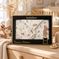 Bambusowy zestaw prezentowy w sarenki BOBILOV w eleganckim pudełku – prezent na narodziny i Baby Shower
